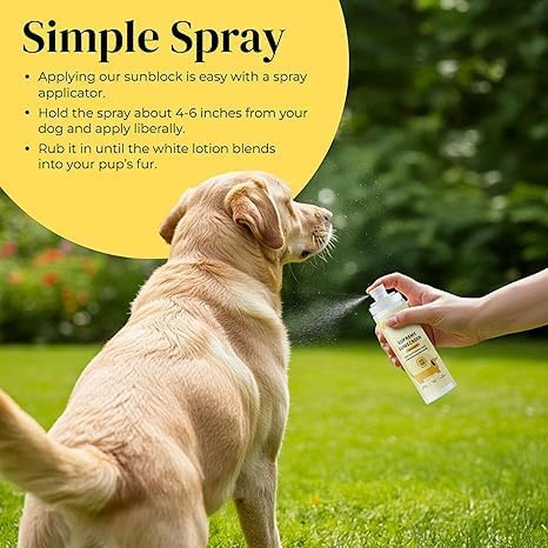 Dog Sunscreen Spray - SPF 30 UV Water Resistant - 2 Fl Oz
