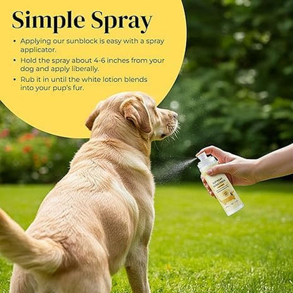 Dog Sunscreen Spray - SPF 30 UV Water Resistant - 2 Fl Oz
