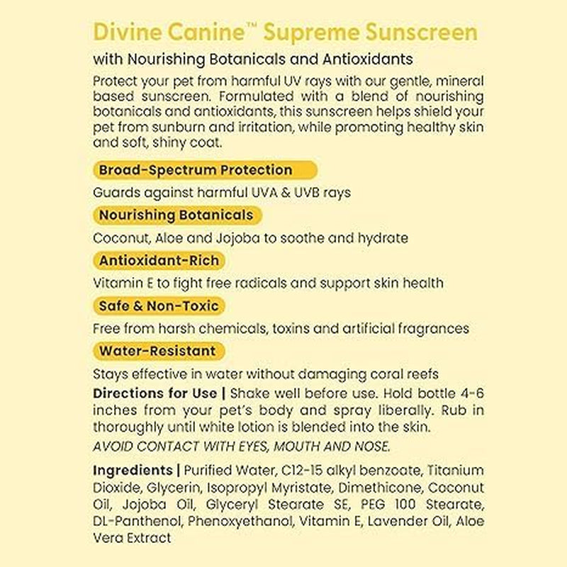 Dog Sunscreen Spray - SPF 30 UV Water Resistant - 2 Fl Oz